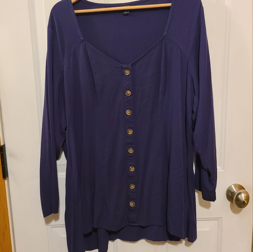 Torrid Size 2 Navy Blouse